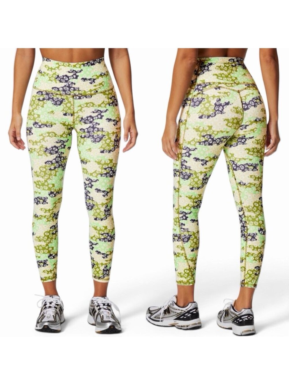 Fabletics PureLuxe 7/8 Leggings Size Small Ultra High Waisted Daisy Camo Floral